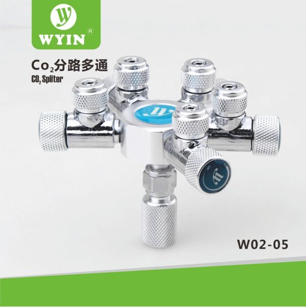 Wyin 5 Way Co2 Splitter With Needle Valve