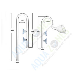 Glass Lily Pipe In and Out Set 17mm