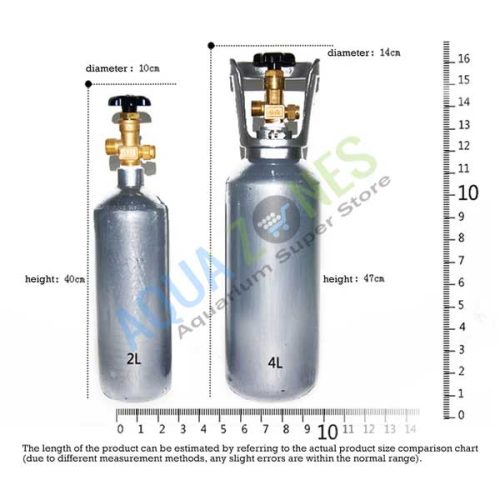 2 Ltr and 4 Ltr CO2 Cylinder Dimension