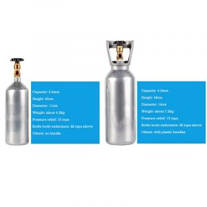 CO2 2 Ltr and 4 Ltr Dimension