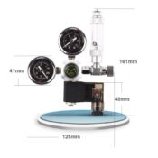 Mufan Dual Gauge Large Co2 Regulator With Solenoid & Bubble Counter