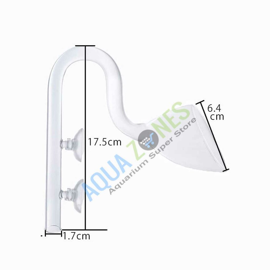 Glass Lily Pipe with Surface Skimmer 17mm Aqua Zones