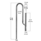 Mufan Stainless Steel Lily Pipe with Surface Skimmer 13mm Inlet