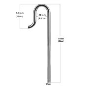 Mufan Stainless Steel Lily Pipe with Surface Skimmer 17mm Inlet