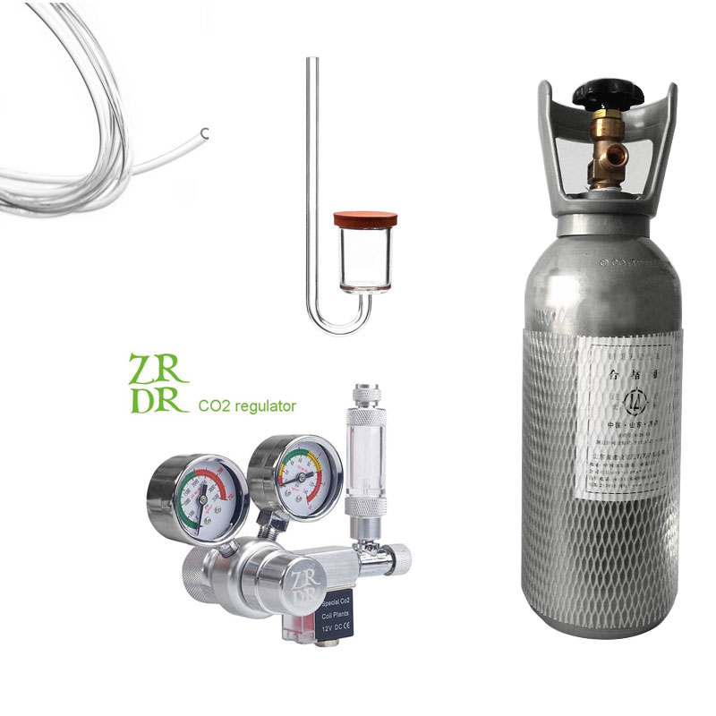 4Ltr CO2 Kit with ZRDR Dual Gauge Regulator