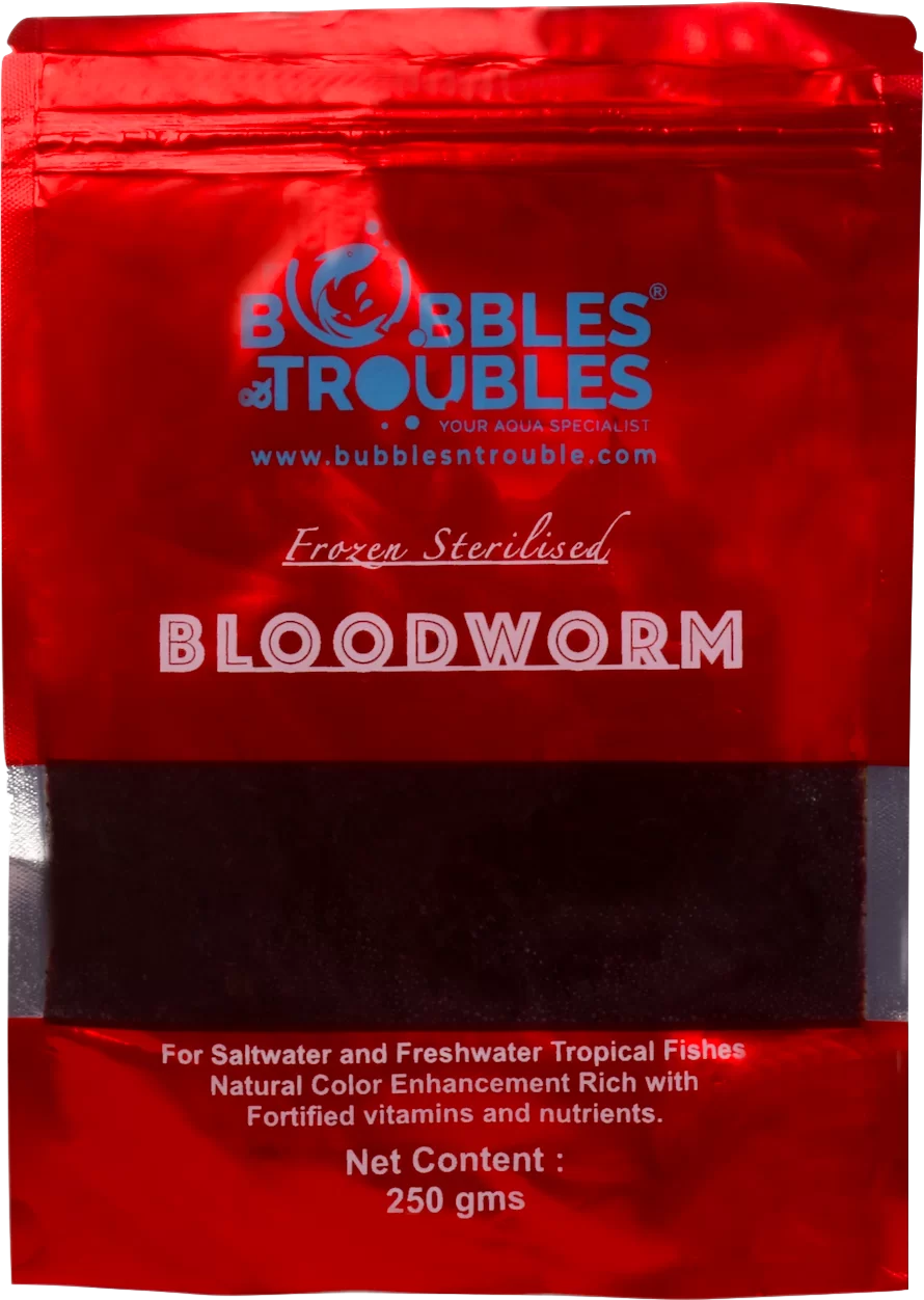 Bubbles N Troubles Frozen Sterlized Bloodworms 250gms - Aqua Zones