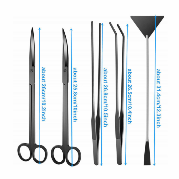 5 Pcs Black Stainless Steel Maintenance Tools Kit