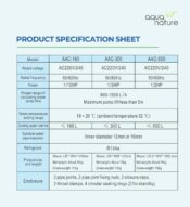 AquaNature Arctic Chiller AAC Specifications