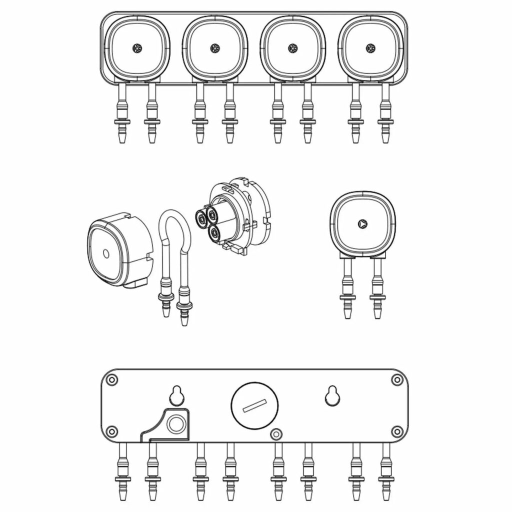 Chihiros Dosing Pump System (4 Pump Heads) Aqua Zones