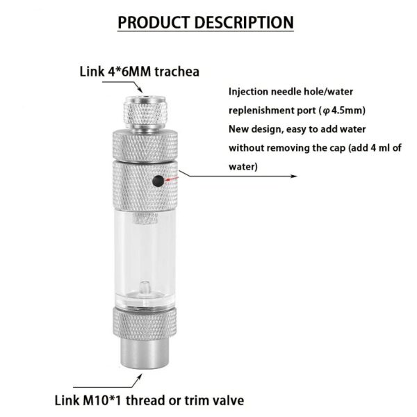 ZRDR CO2 Bubble Counter With Water Injection Specificatio