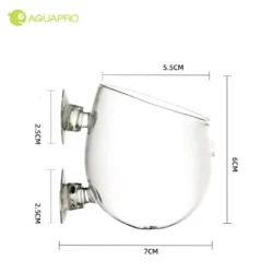 Aquapro Glass Plant Pot dimension