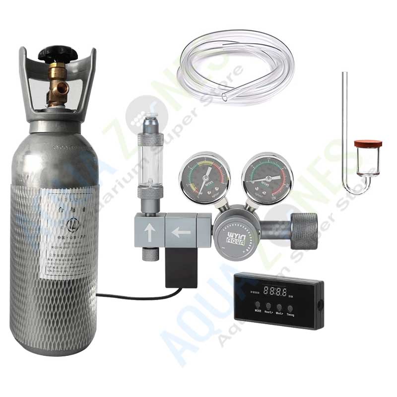 CO2-Cylinder-4-Ltr-Kit-with-Wyin-Aqua-Dual-Gauge-Dual-Stage-Co2-Pro-Series-Regulator-with-Timer CO2 Cylinder 4 Ltr Kit with Wyin Aqua Dual Gauge Dual Stage Co2 Pro Series Regulator with Timer