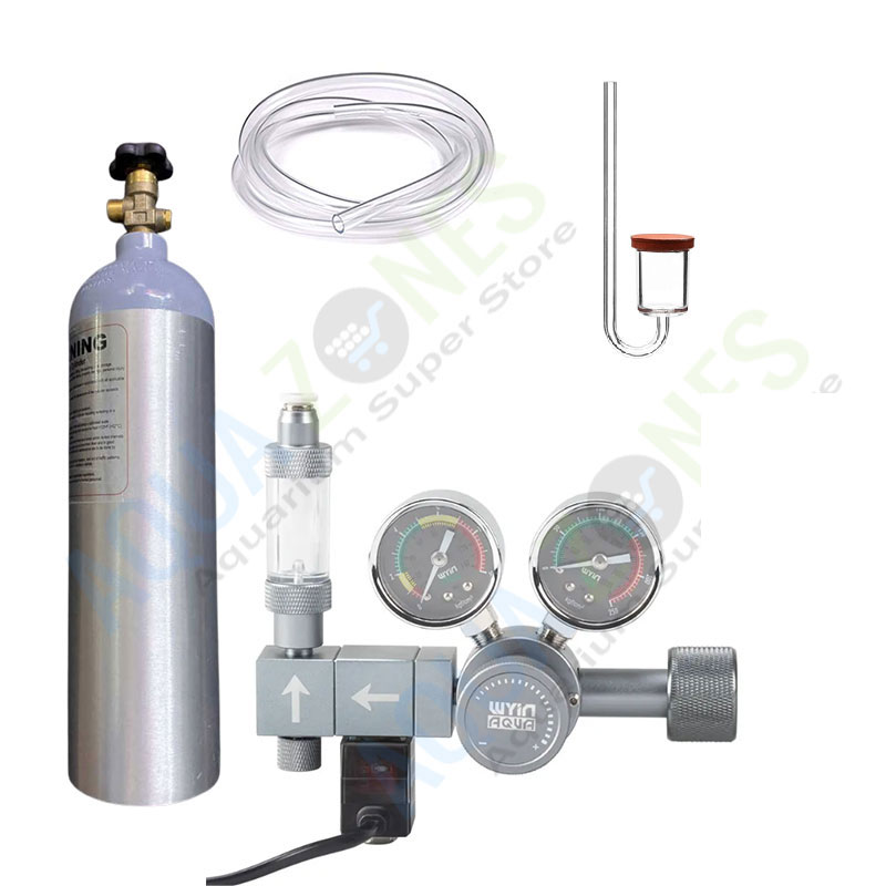 CO2 Cylinder 5 Ltr Kit with Wyin Aqua Dual Gauge Dual Stage Co2 Pro Series Regulator